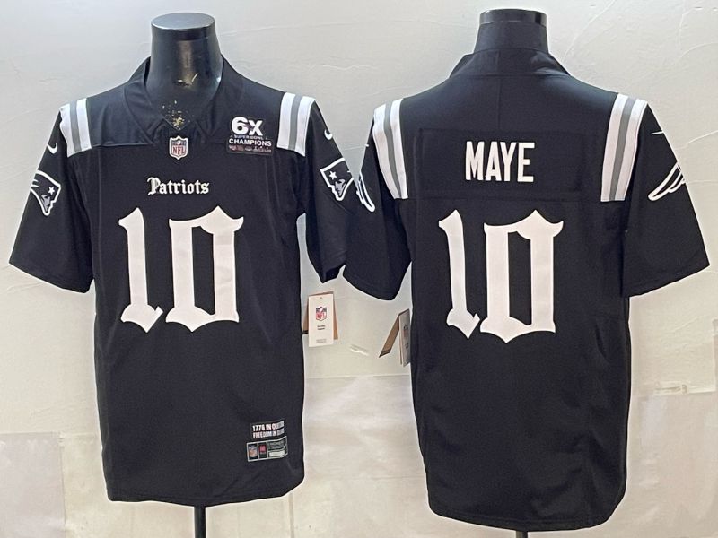 Men 2026 New England Patriots #10 Maye Black 7th generations Nike Limited NFL Jersey style 0011->new england patriots->NFL Jersey